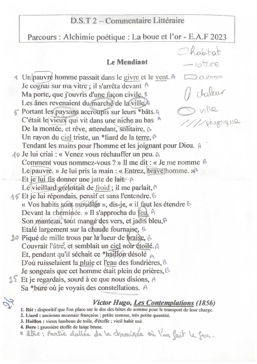 (5) Le Mondiant
Introduchen:
Victor Hugo est un poète du 19 ame mecle Chef du file du
Romantisme, ce quire la noce à la modernité quec
xes c