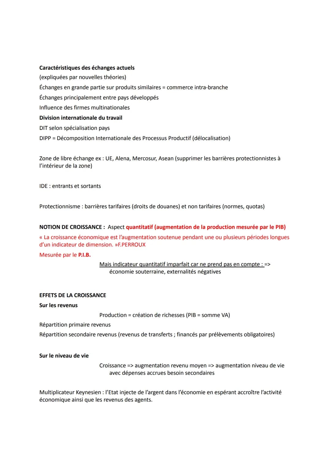 Concepts à maîtriser
Economie
Compétitvité; prix, hors prix
Attractivité : fiscale, sociale, infrastructures, demande,....: objectif : attir