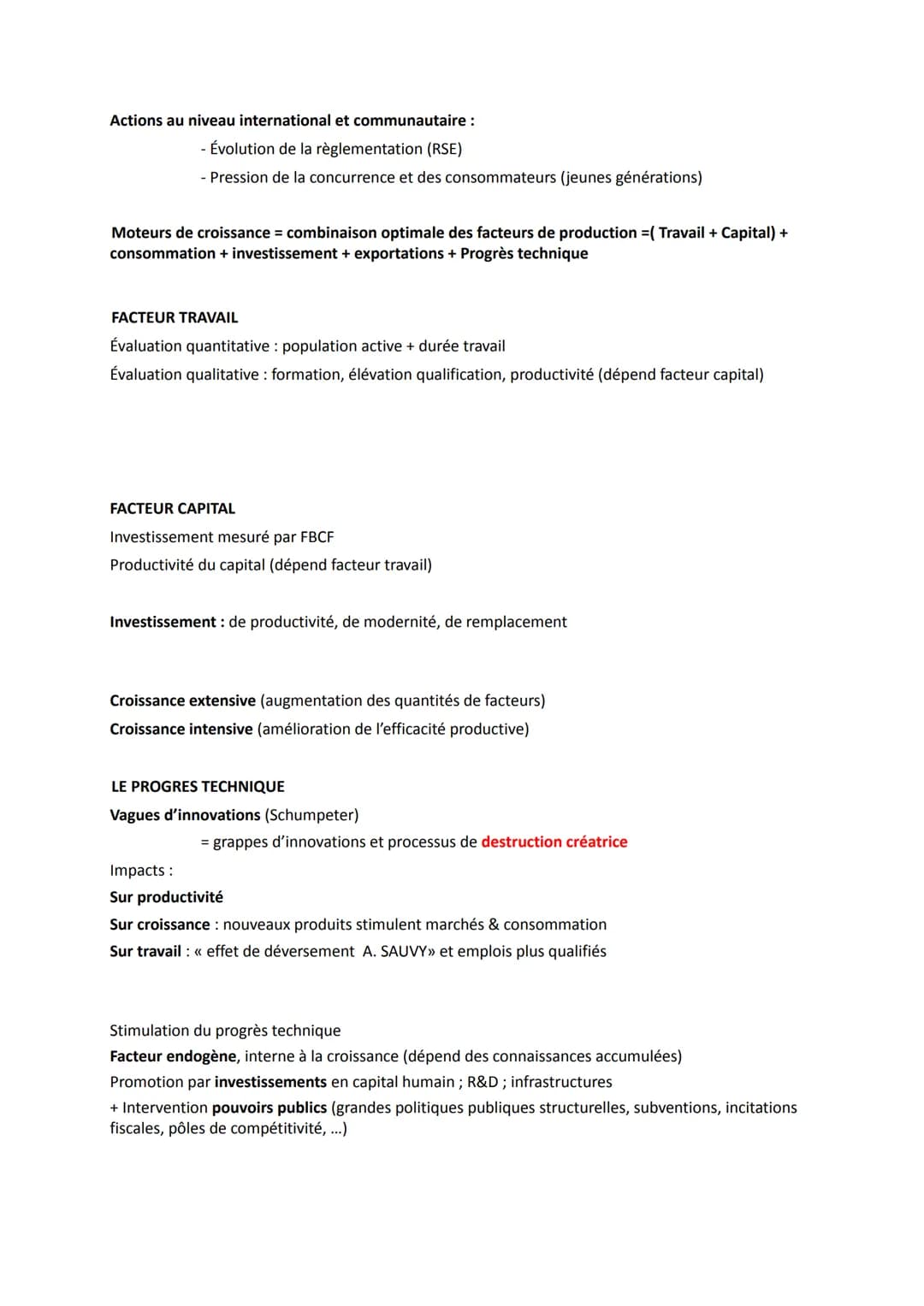 Concepts à maîtriser
Economie
Compétitvité; prix, hors prix
Attractivité : fiscale, sociale, infrastructures, demande,....: objectif : attir