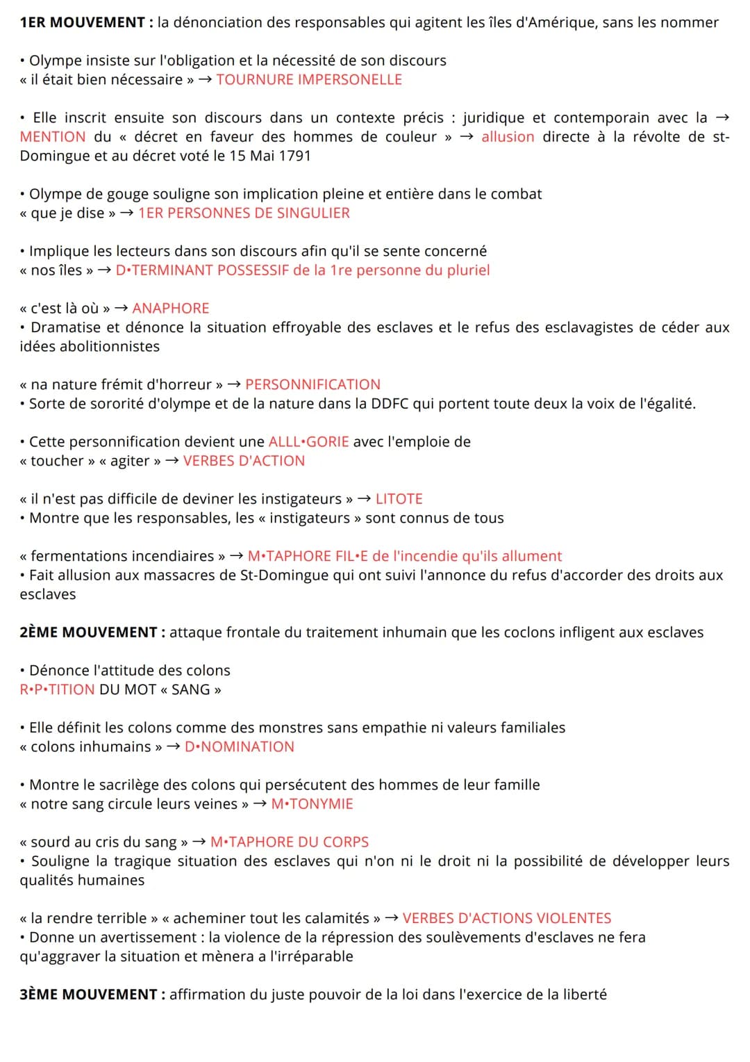français
ANALYSE LINÉAIRE
Olympe de Gouges, la Déclaration des droits de la femme et de la citoyenne,
IL était bien nécessaire que..., 1791
