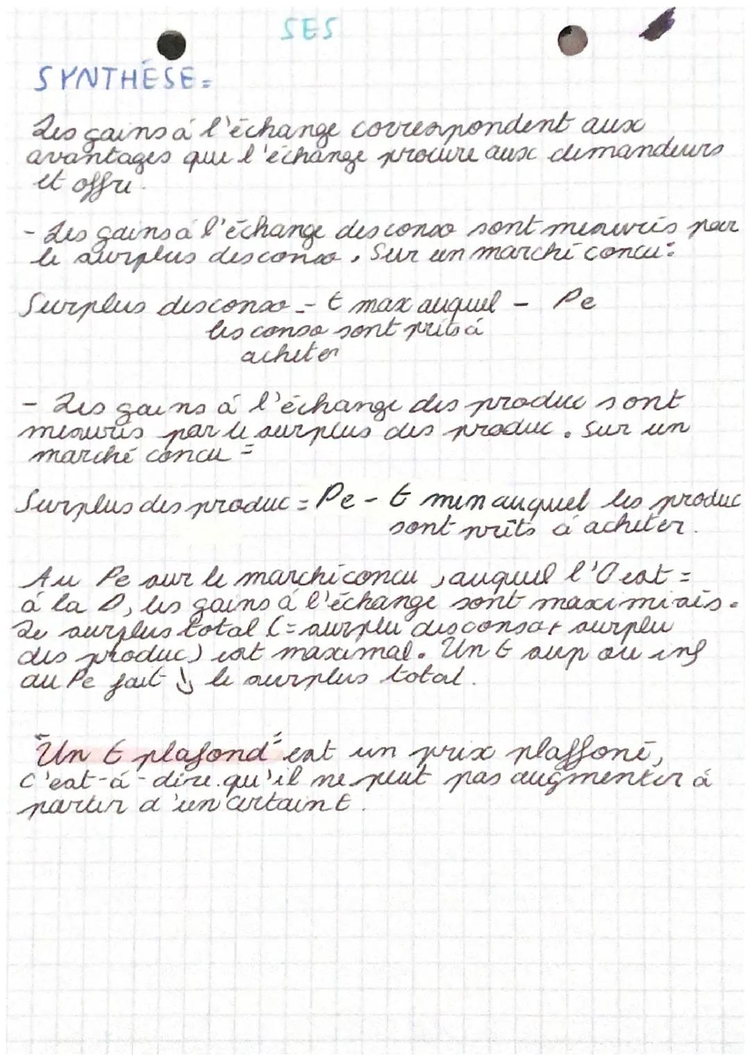 SES
CHAPT² = Comment un marchi
concurrentiel fonctionne-t-il?
MARCHE = Lien riel ou fictif au ai rencontrent-
l'offre et la demande d'un bie