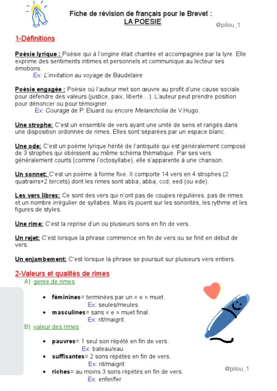 La poésie 