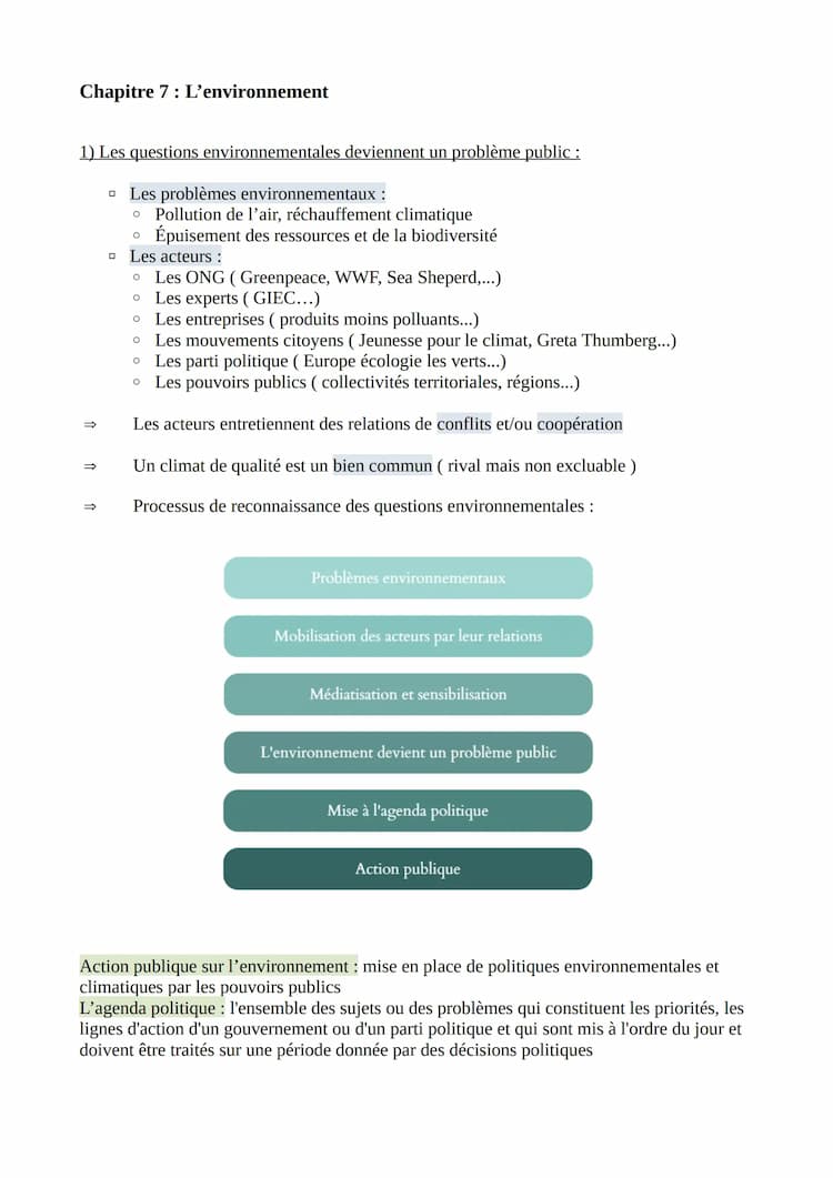 Know L'environnement SES - Baccalauréat général thumbnail