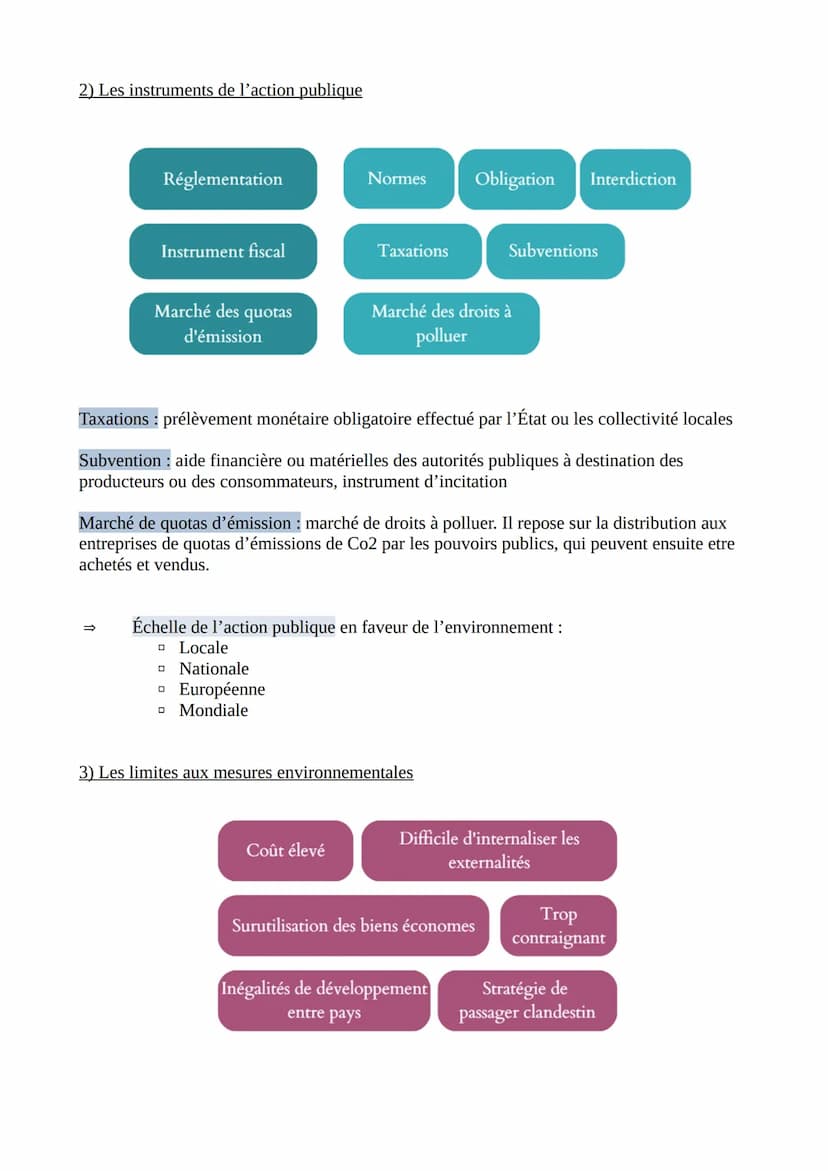 Chapitre 7: L'environnement
1) Les questions environnementales deviennent un problème public :
☐ Les problèmes environnementaux :
O Pollutio