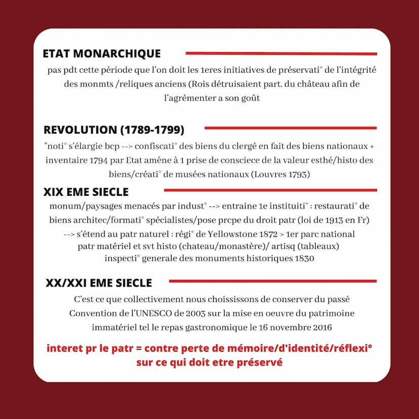 identifier/protéger/valoriser
LE PATRIMOINE
DEPUIS LE XIX EME
SIECLE
ETYMOLOGIE DU MOT
PATRIMOINE
"patrimonium" = renvoie à
l'héritage pater