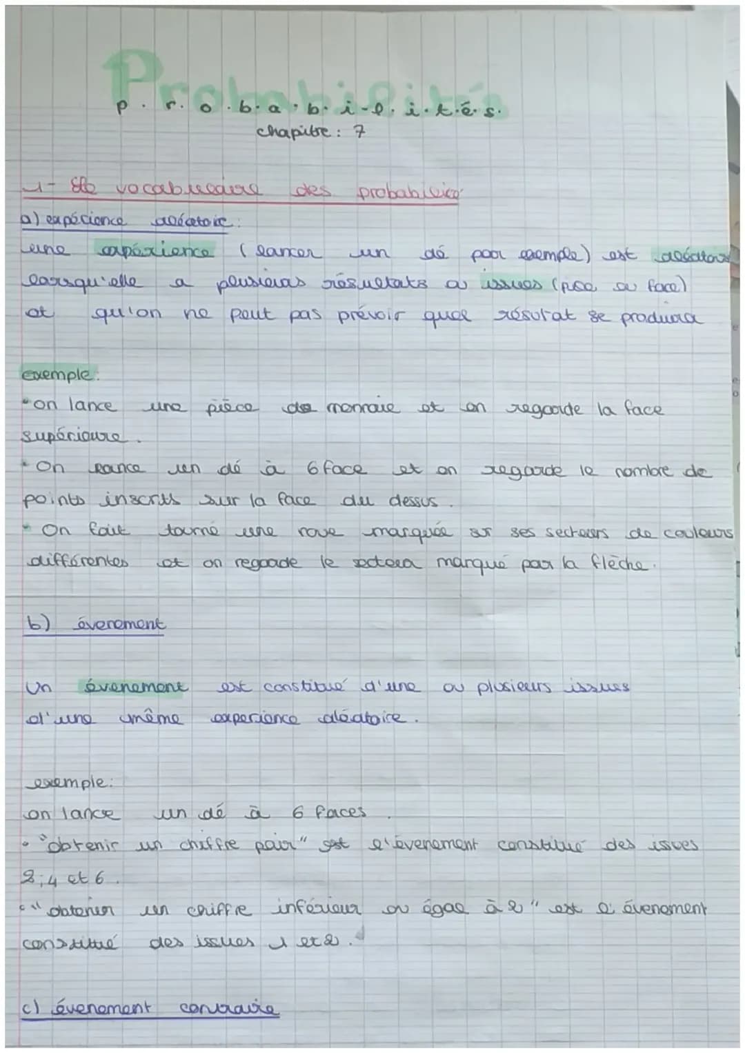 Probabilité 3ème 