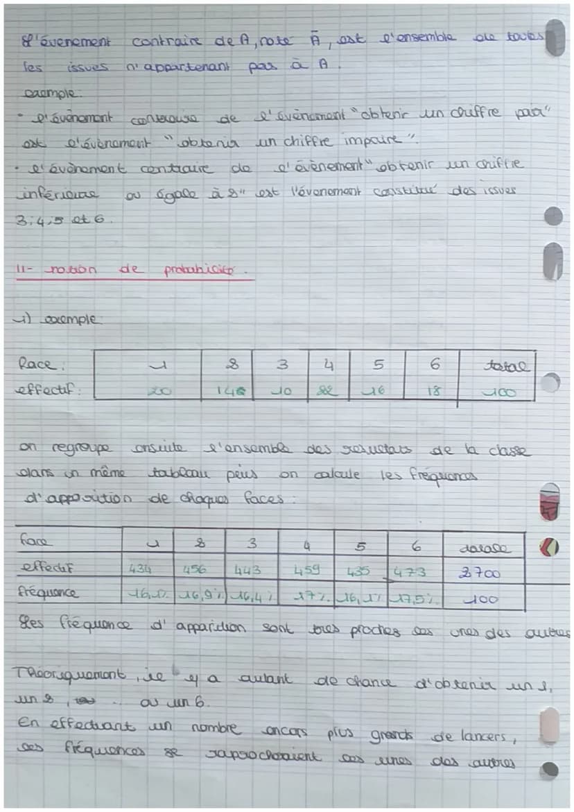 at
- Ele vocabredere
a) expérience aléatoic:
Leine expérience I lancer
larsqu'elle a
Pro
Exemple
"on lance une
supérieure.
b)
qu'on
différen
