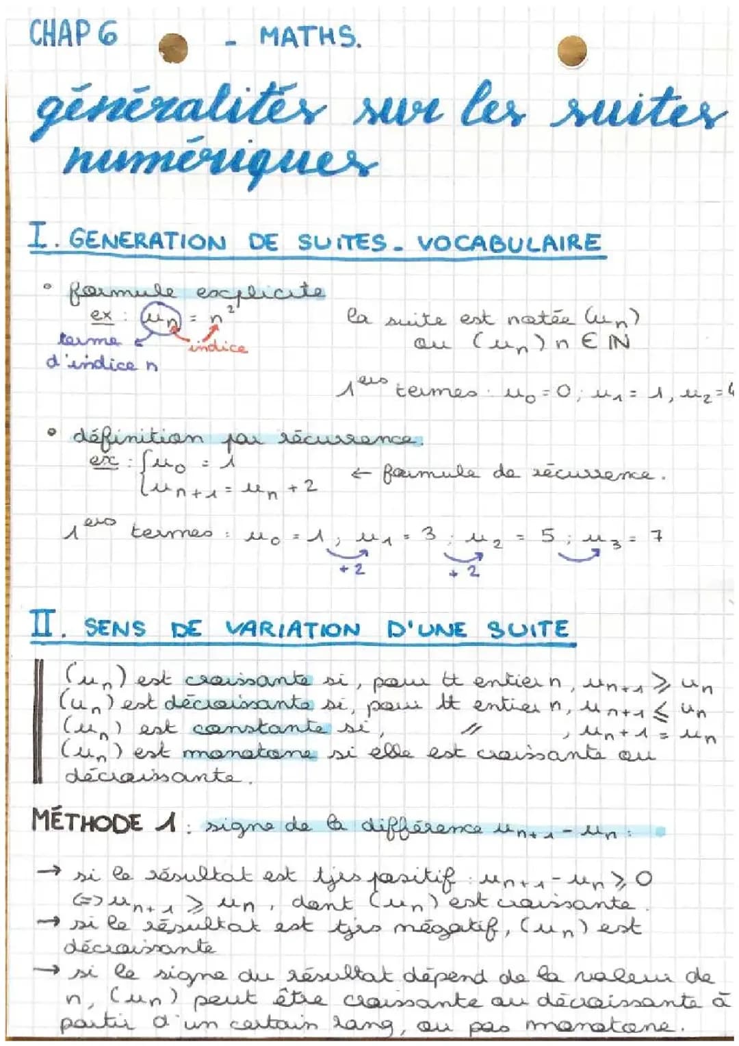 Découvre les suites numériques: récurrence et variations