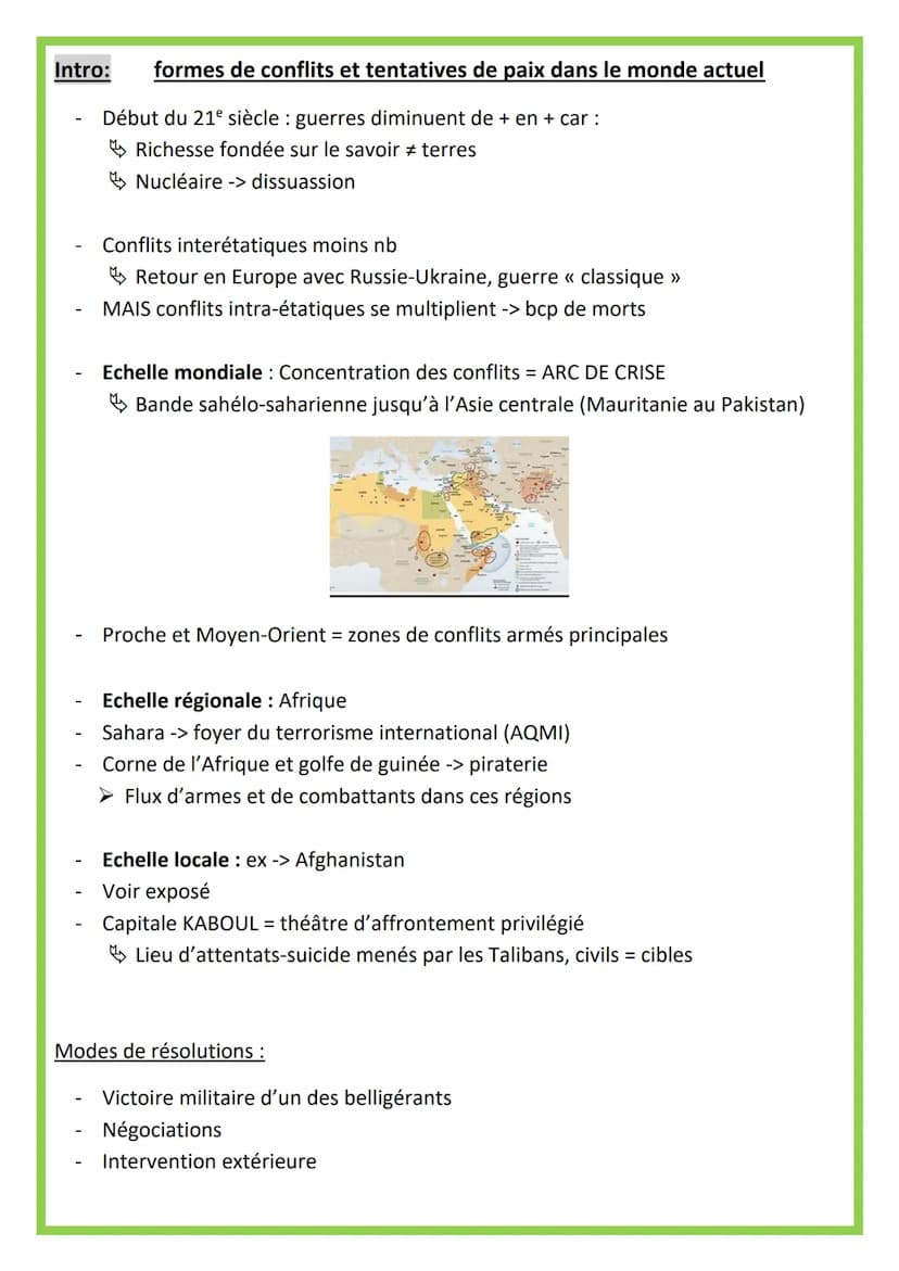 hggsp
Thème 2
Faire la guerre, faire la paix
PAS
CORRES
Paix absence de conflits
OUTREACH
IRAN
définitions :
Conflit: lutte ouverte qui se m