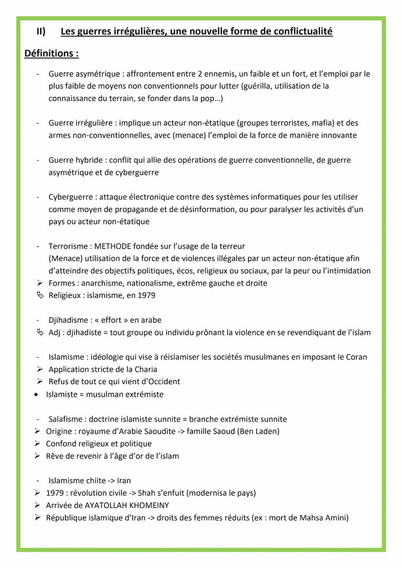 hggsp
Thème 2
Faire la guerre, faire la paix
PAS
CORRES
Paix absence de conflits
OUTREACH
IRAN
définitions :
Conflit: lutte ouverte qui se m
