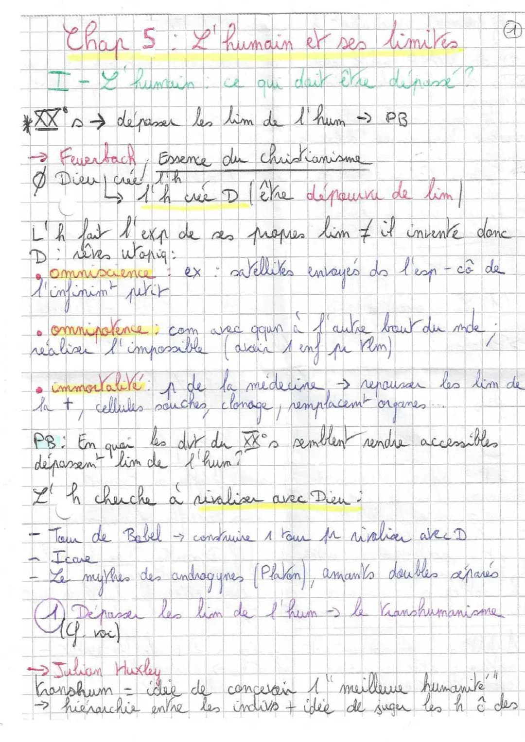 L'humain et ses limites : Introduction, Définitions et Citations