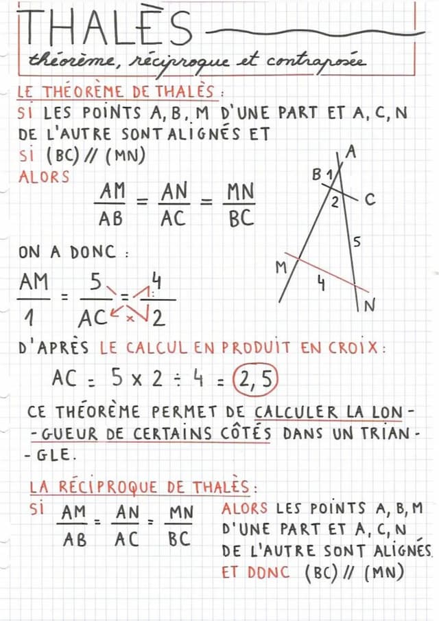 Know Théorème de Thalès et sa réciproque  thumbnail