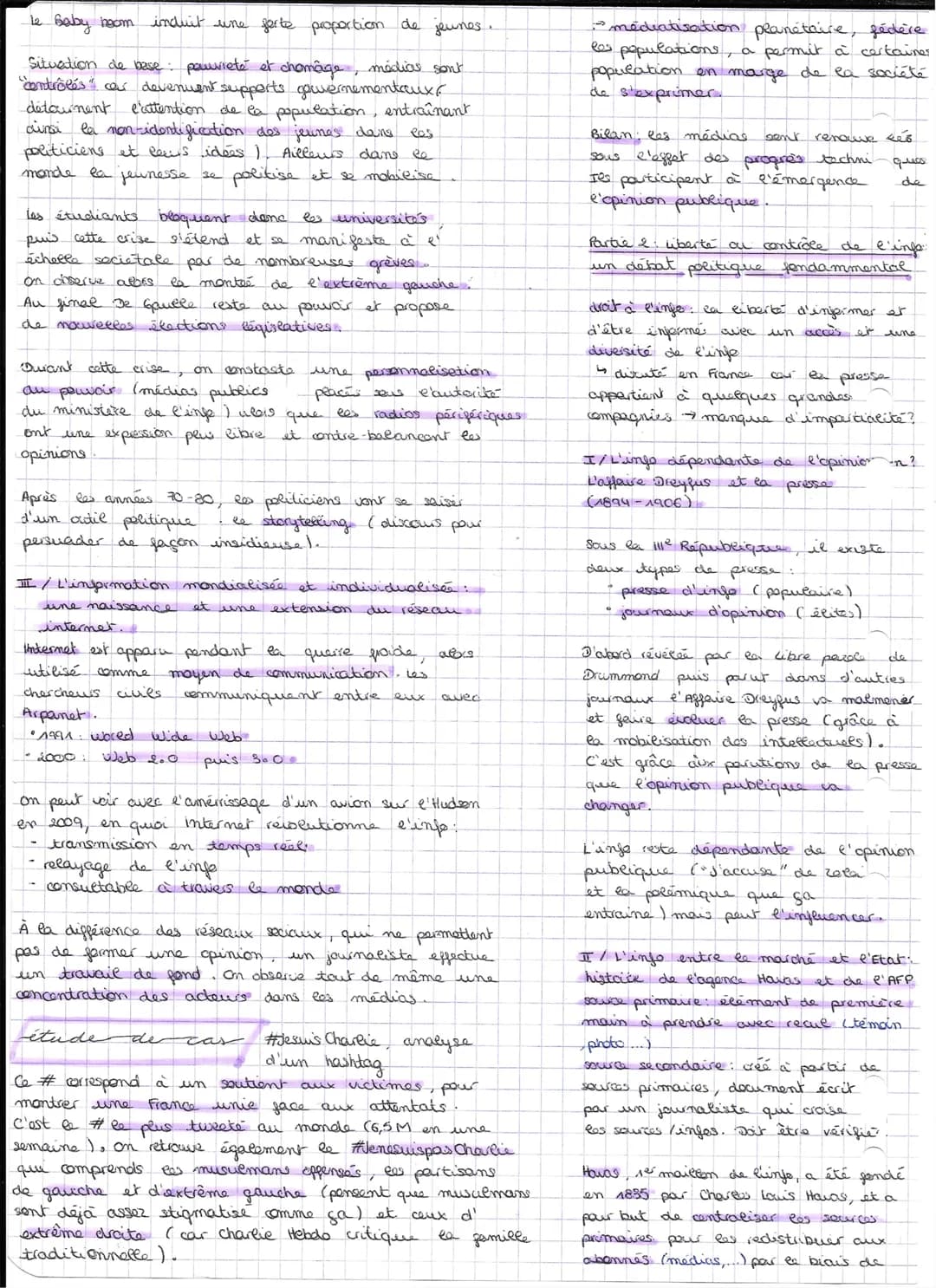 S'informer
I) une diversité des moyens
média= moyen technique permettant
diffusion massive d'un message
y produisent du contenu
Médias tradi