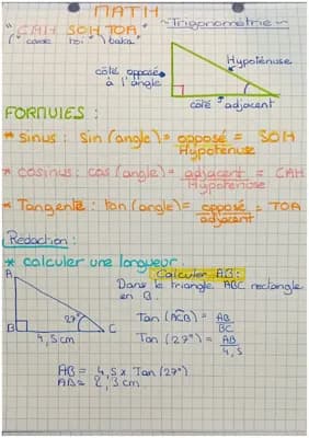 Know  Fiche sur la Trigonométrie  thumbnail