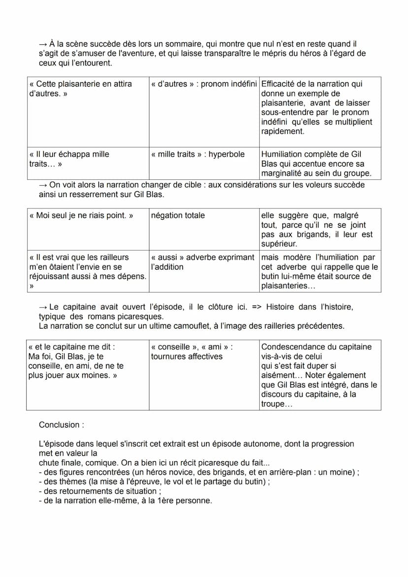 TEXTE À L'ÉTUDE (LL 9): ALAIN-RENÉ LESAGE, HISTOIRE DE GIL BLAS DE SANTILLANE (1715-1735)
Ce roman picaresque se déroule en Espagne et racon
