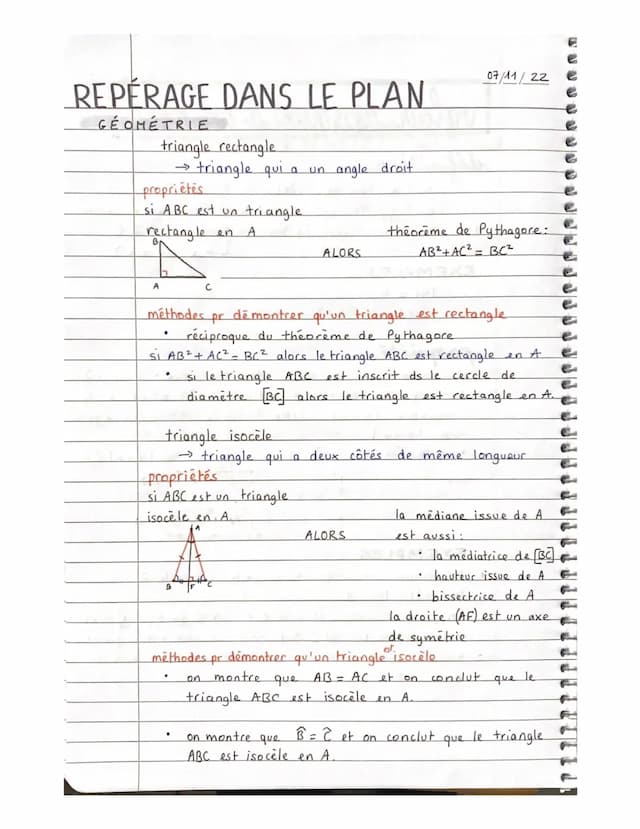 Know géométrie repérage dans le plan maths  thumbnail