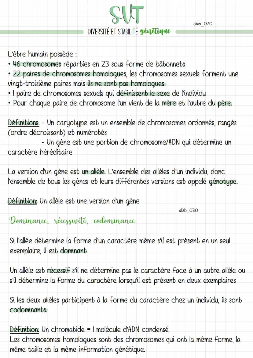 SUT
DIVERSITÉ ET STABILITÉ génétique
alisb_0710
Les caractères
Chaque individu d'une espèce présente des caractères qui lui sont propres. Il