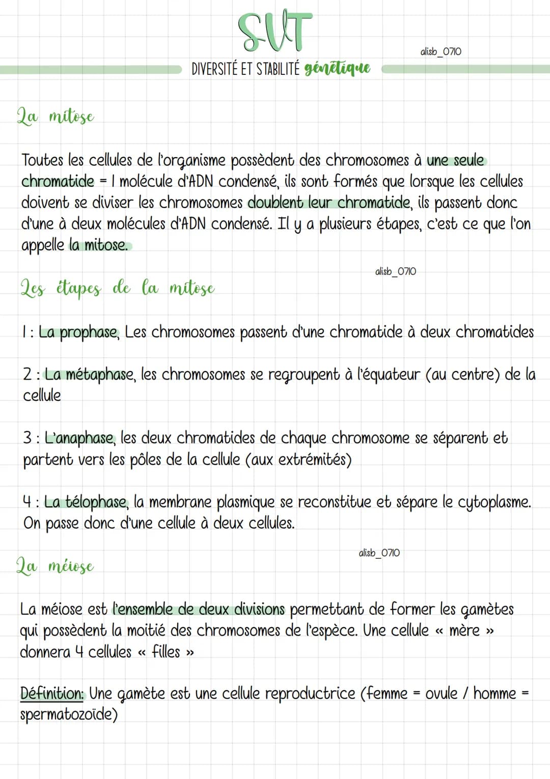 SUT
DIVERSITÉ ET STABILITÉ génétique
alisb_0710
Les caractères
Chaque individu d'une espèce présente des caractères qui lui sont propres. Il