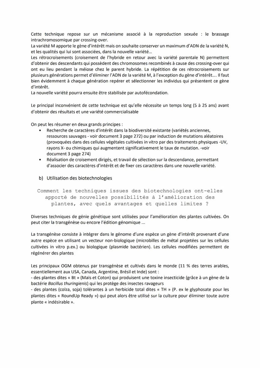 Chapitre 4
I.
LA DOMESTICATION DES
PLANTES
La domestication des plantes
Quelles sont les origines de plantes cultivées ?
Le maïs a été domes