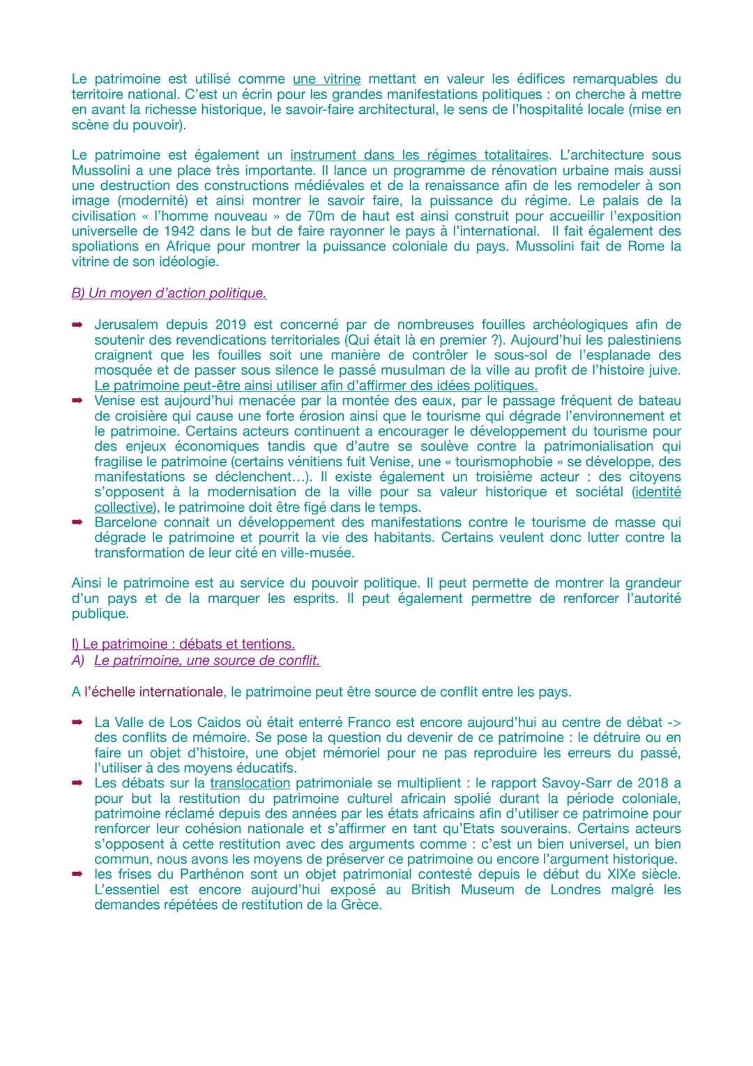 IDENTIFIER, PROTEGER ET VALORISER LE PATRIMOINE :
ENJEUX GÉOPOLITIQUES.
INTRODUCTION
Comment la notion du patrimoine s'est-elle construite e