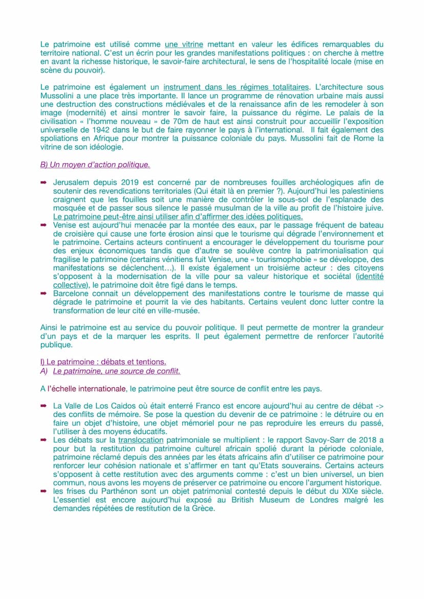 IDENTIFIER, PROTEGER ET VALORISER LE PATRIMOINE :
ENJEUX GÉOPOLITIQUES.
INTRODUCTION
Comment la notion du patrimoine s'est-elle construite e