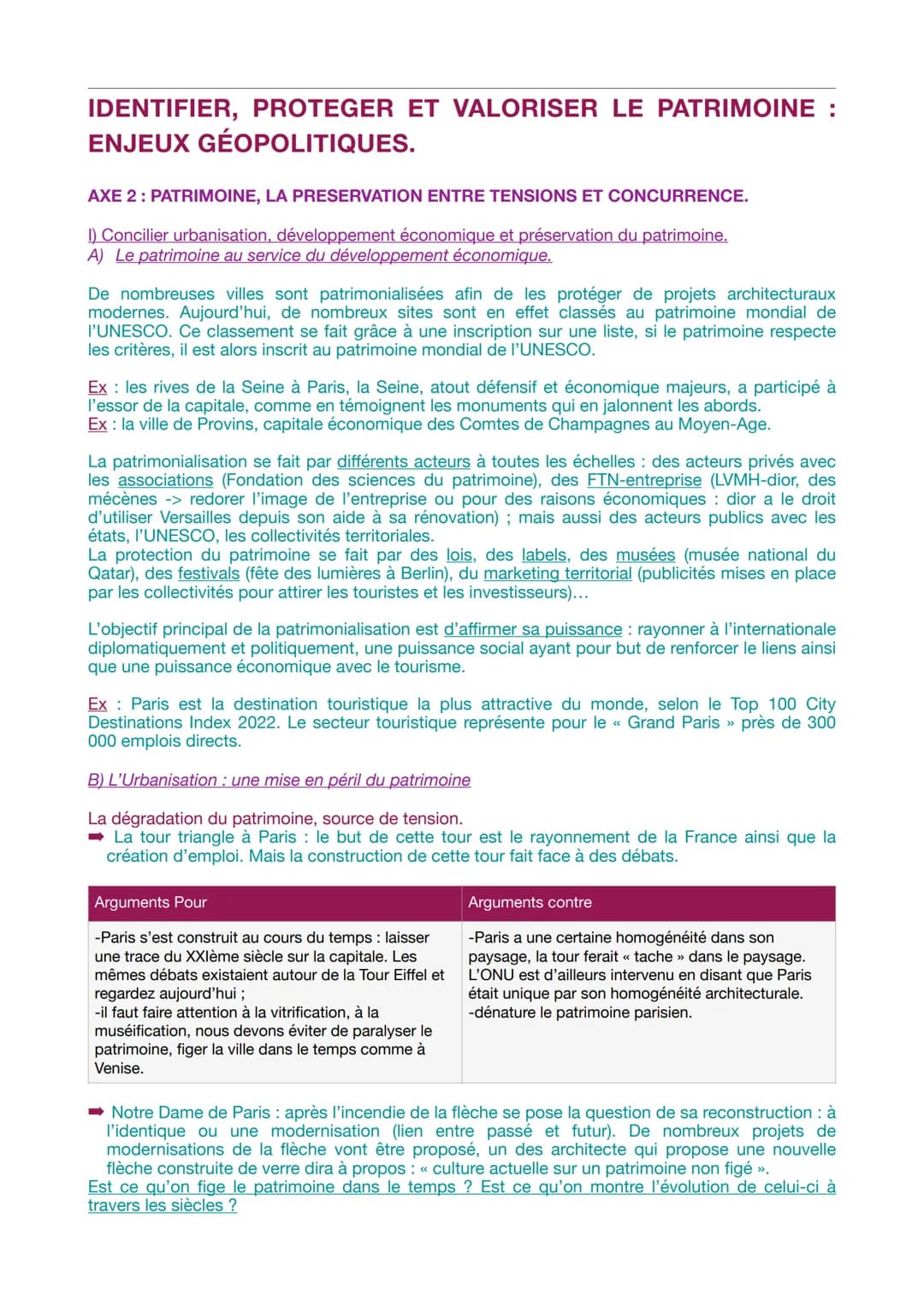 IDENTIFIER, PROTEGER ET VALORISER LE PATRIMOINE :
ENJEUX GÉOPOLITIQUES.
INTRODUCTION
Comment la notion du patrimoine s'est-elle construite e