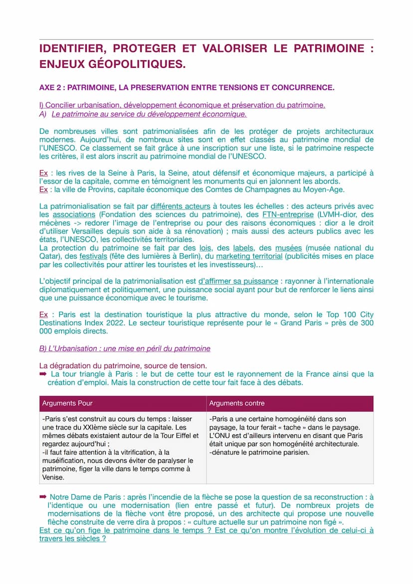 IDENTIFIER, PROTEGER ET VALORISER LE PATRIMOINE :
ENJEUX GÉOPOLITIQUES.
INTRODUCTION
Comment la notion du patrimoine s'est-elle construite e