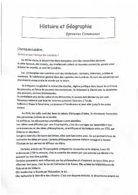 Know Épreuves Communes : Fiches révisions Histoire et Géographie  thumbnail