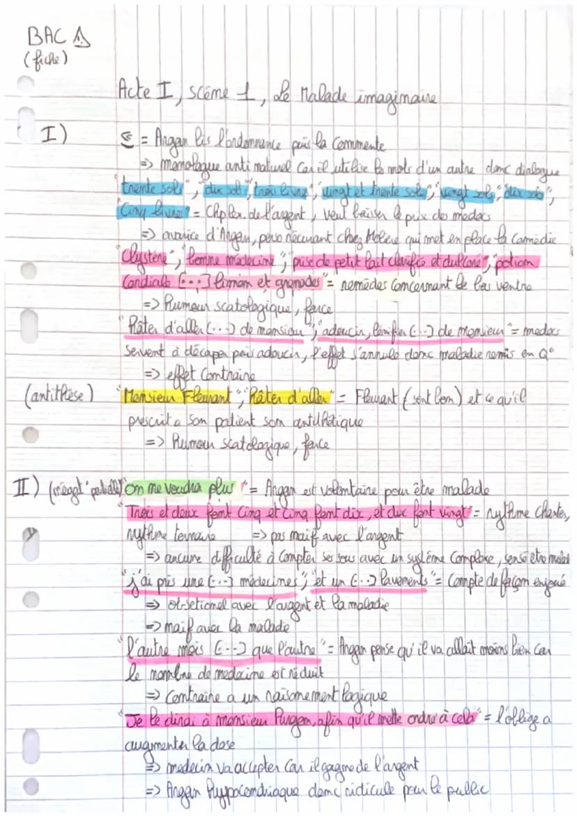 Acte I, Scene 1, Le Malade imaginaire
Angan Plus, le clystère de monsieur, réitéré le soir, comme dessus, trente sols » Monsieur
Fleurant, d