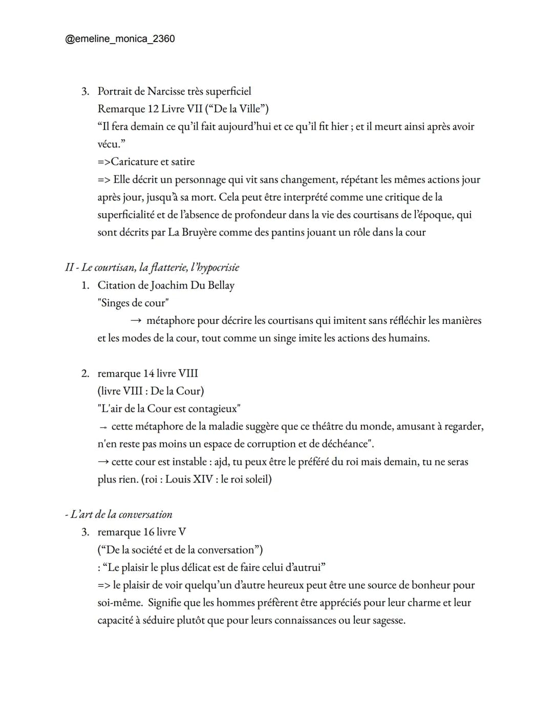 @emeline_monica_2360
Fiche de citations Les Caractères - La Bruyère
(13 citations)
+ Flashcards sur tel
Introduction rédigée:
LB, 1645 - 169
