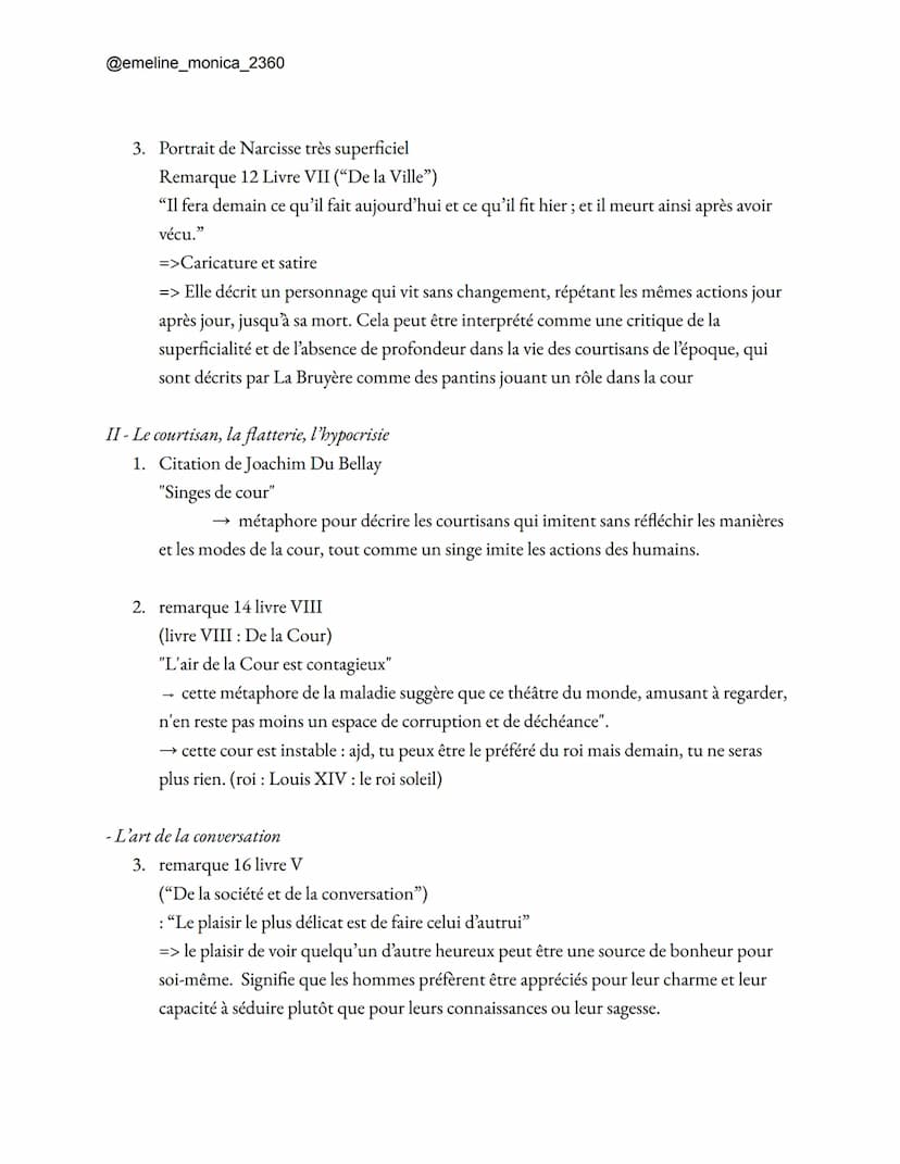 @emeline_monica_2360
Fiche de citations Les Caractères - La Bruyère
(13 citations)
+ Flashcards sur tel
Introduction rédigée:
LB, 1645 - 169