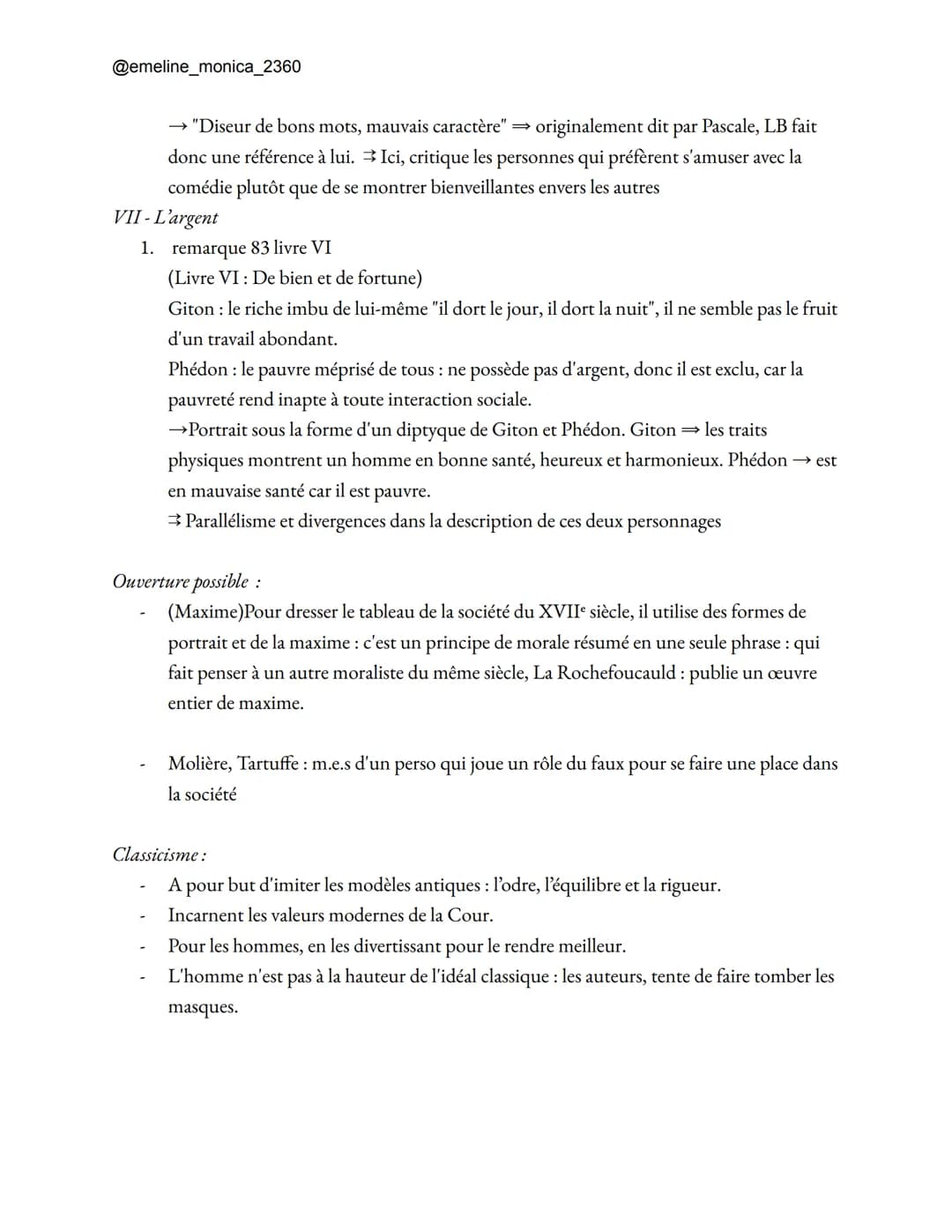 @emeline_monica_2360
Fiche de citations Les Caractères - La Bruyère
(13 citations)
+ Flashcards sur tel
Introduction rédigée:
LB, 1645 - 169