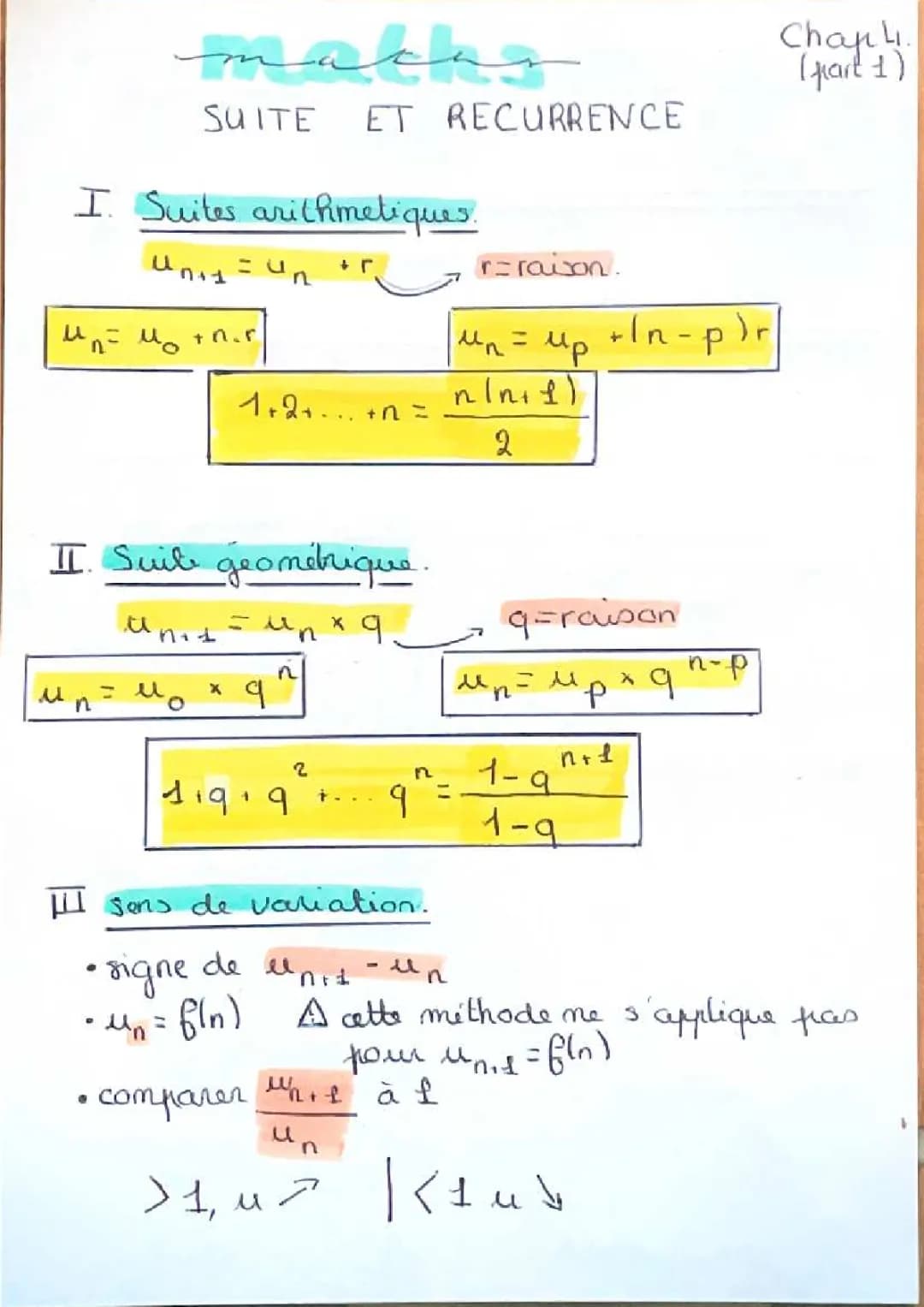 suite et récurrence 