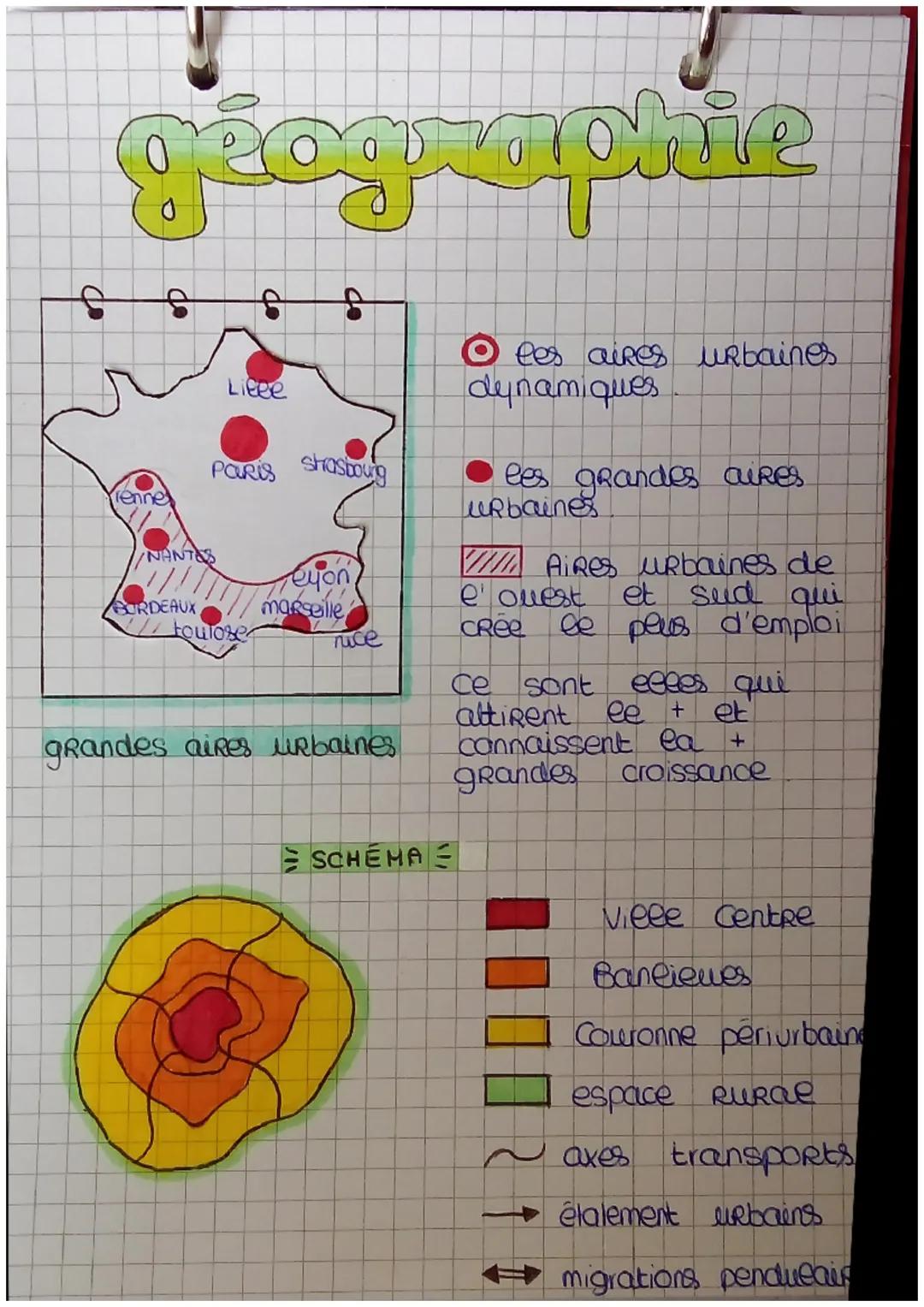 # géographie

のののの

Lieee

Paris shasbourg

renne

NANTES

BORDEAUX

/// toulose

eyon
marseille

nice

grandes aires urbaines

ees aires ur