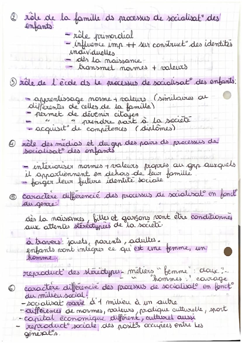 S.E.S
[
Définitions
L
des éléments
- socialisation processus d'acquisit
nécessaires à la vie en
société ds laquelle 1 individu est
appelé à 