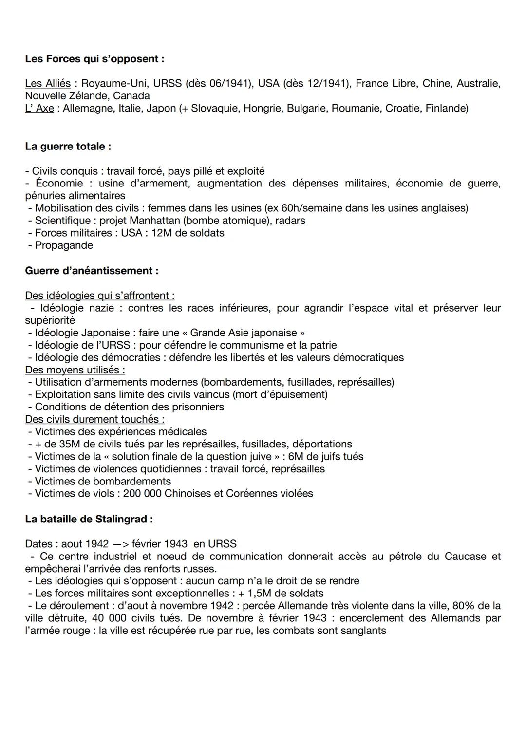 # Histoire: La Seconde Guerre Mondiale

Définitions :

Guerre Éclair: guerre offensive courte menée par des blindés et l'aviation
Wehrmacht:
