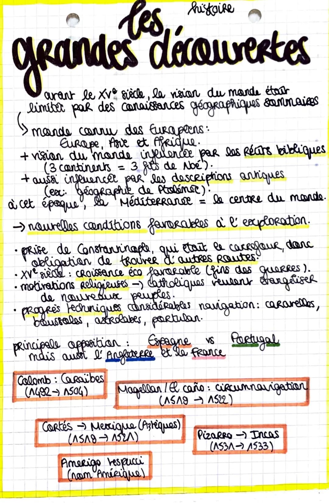 histoire
les,
grandes découvertes
arant le XVe siècle, la vision du monde était
limiter par des canaissances géographiques sammaires
5 mes
m