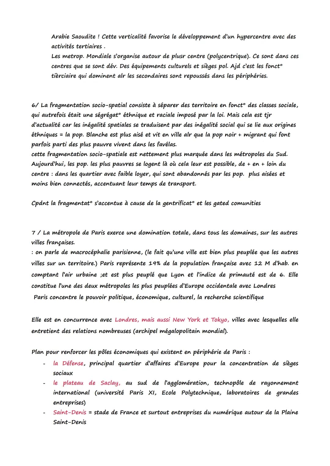 Thème 1 La métropolisation, un processus mondial différencié
3 chapitres
métropolisation processus croissant de concentration des activités 