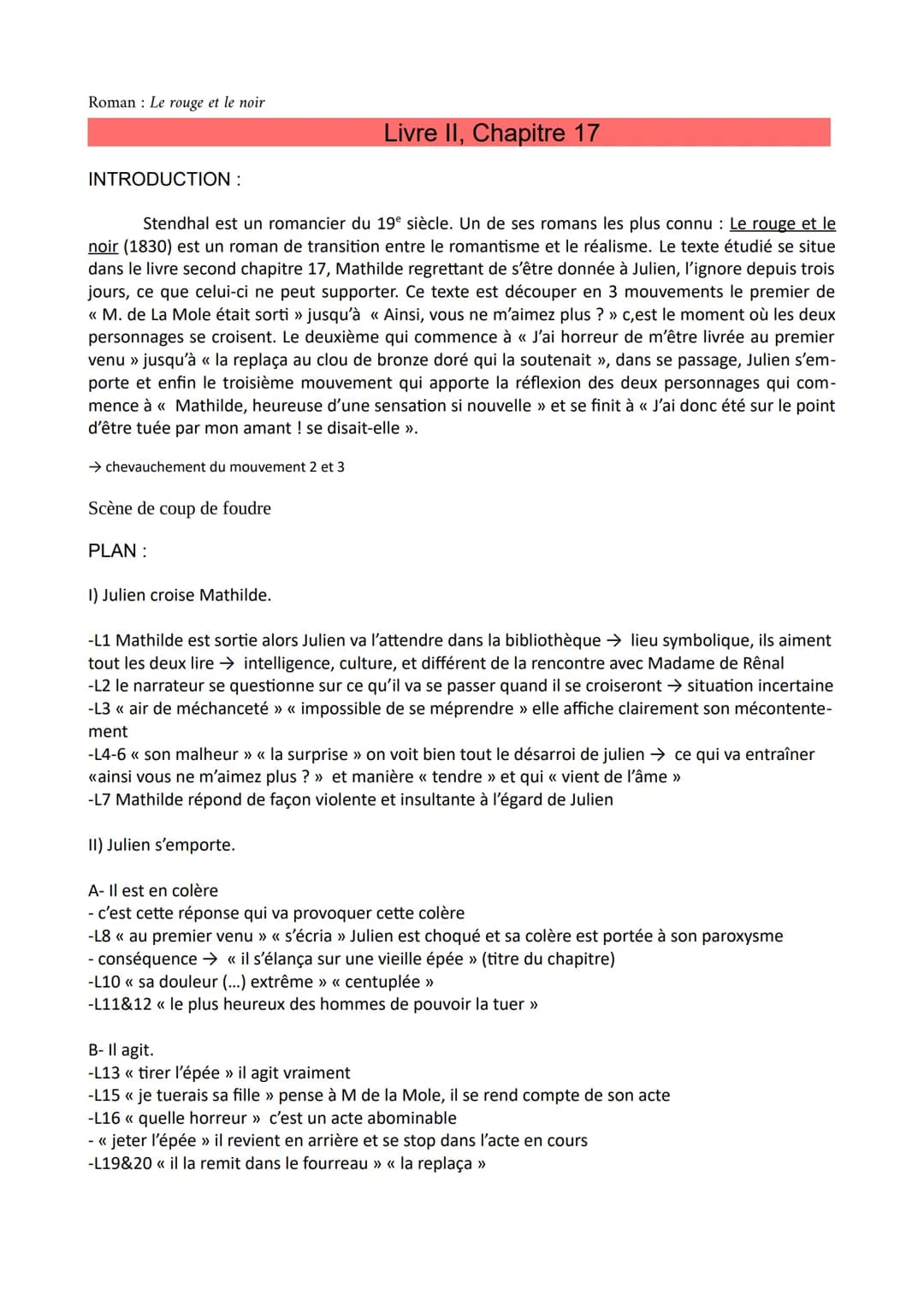 
<h2 id="introduction">Introduction</h2>
<p>Le livre II, Chapitre 17 de Stendhal, un romancier du 19e siècle, est un roman de transition ent