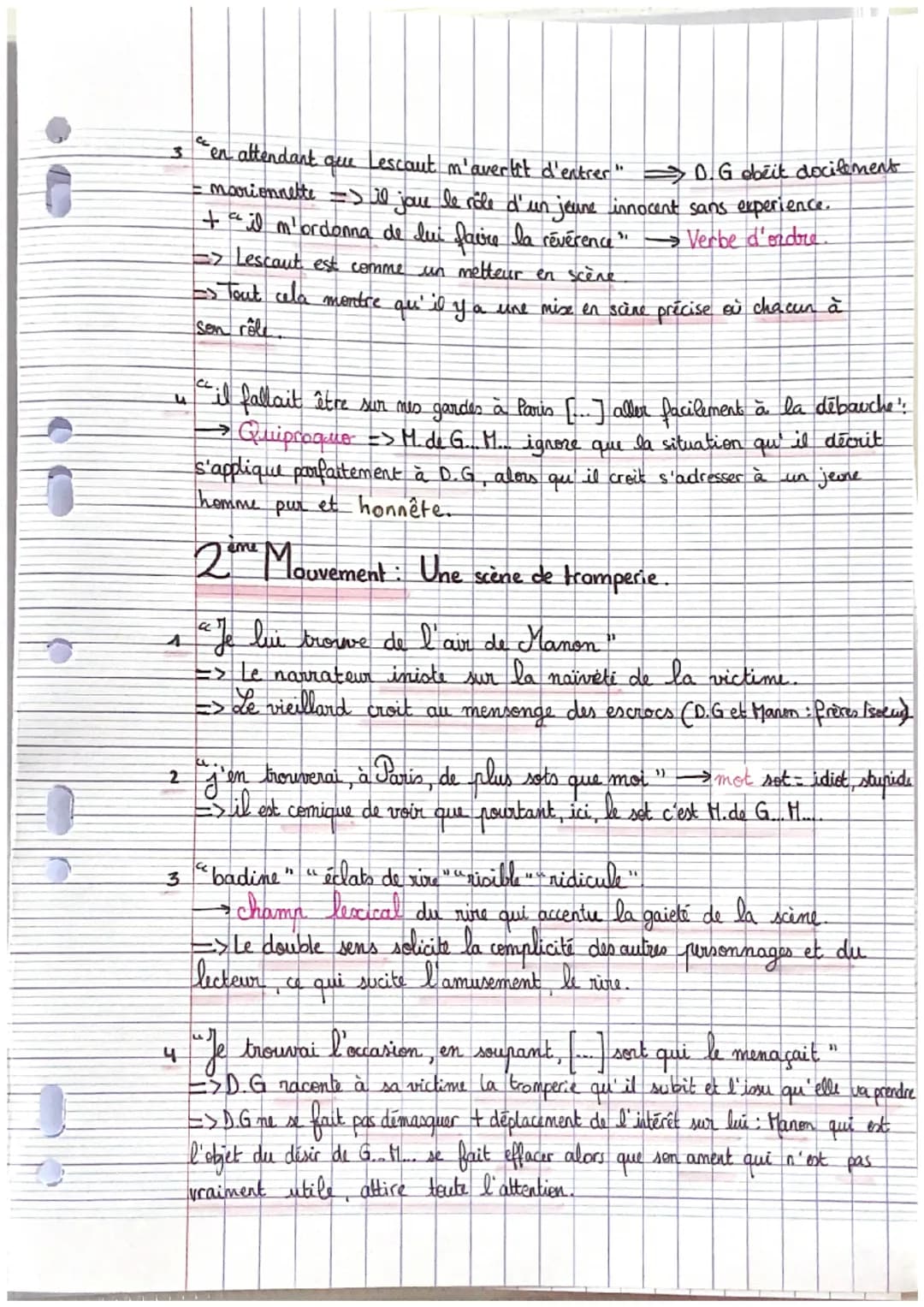0
Manon Lescaut : La scène de tromperie.
Objet d'étude : Le roman et le récit du Moyen-Âge au XXIe siècle
Parcours: Personnages en marges, p