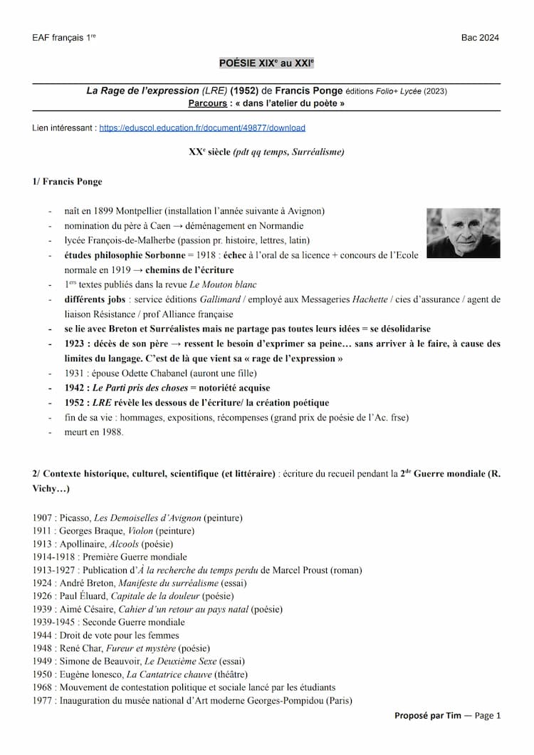 Know La Rage de l’expression (Francis Ponge) thumbnail