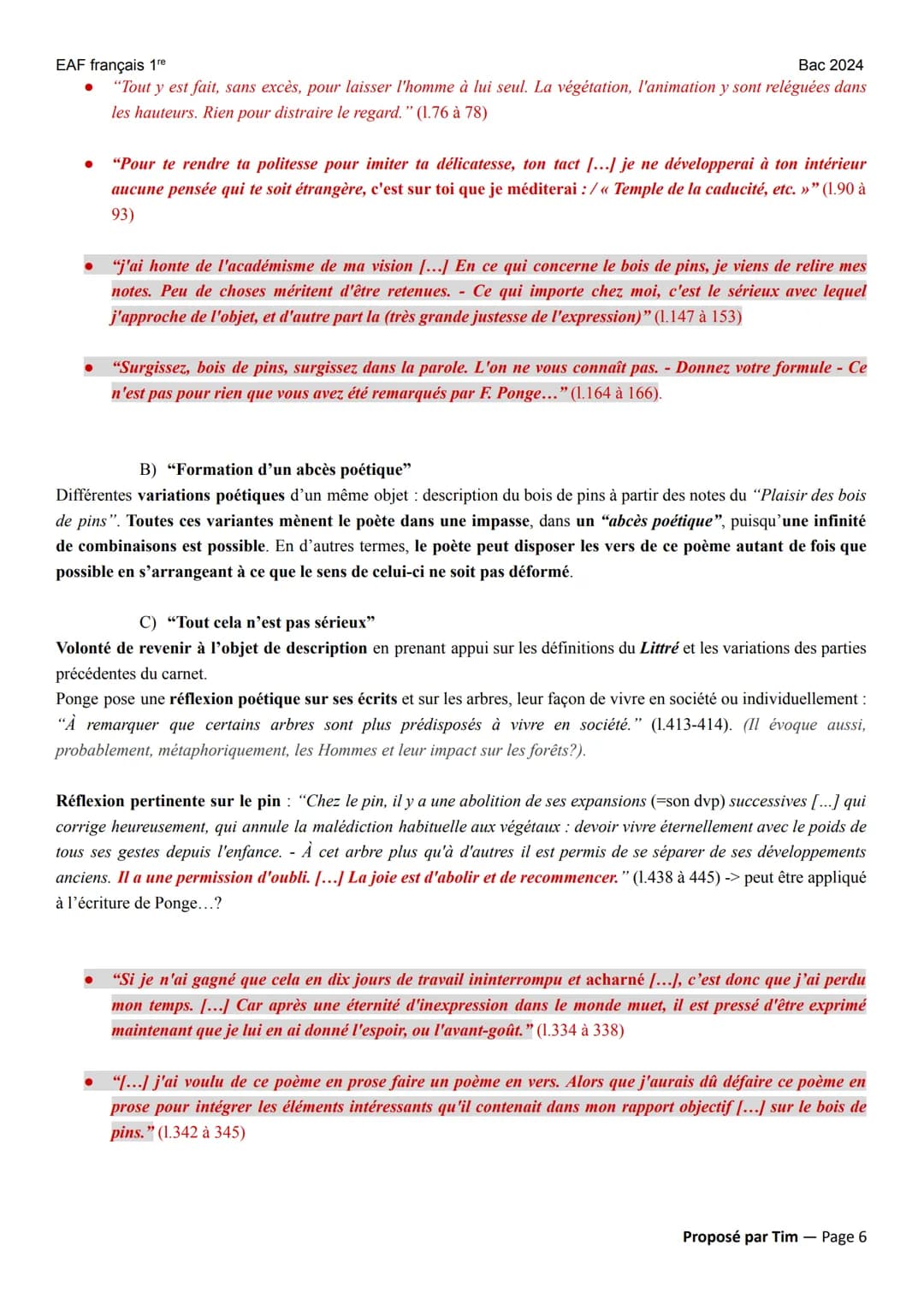 EAF français 1re
POÉSIE XIX au XXIⓇ
La Rage de l'expression (LRE) (1952) de Francis Ponge éditions Folio+ Lycée (2023)
Parcours : << dans l'
