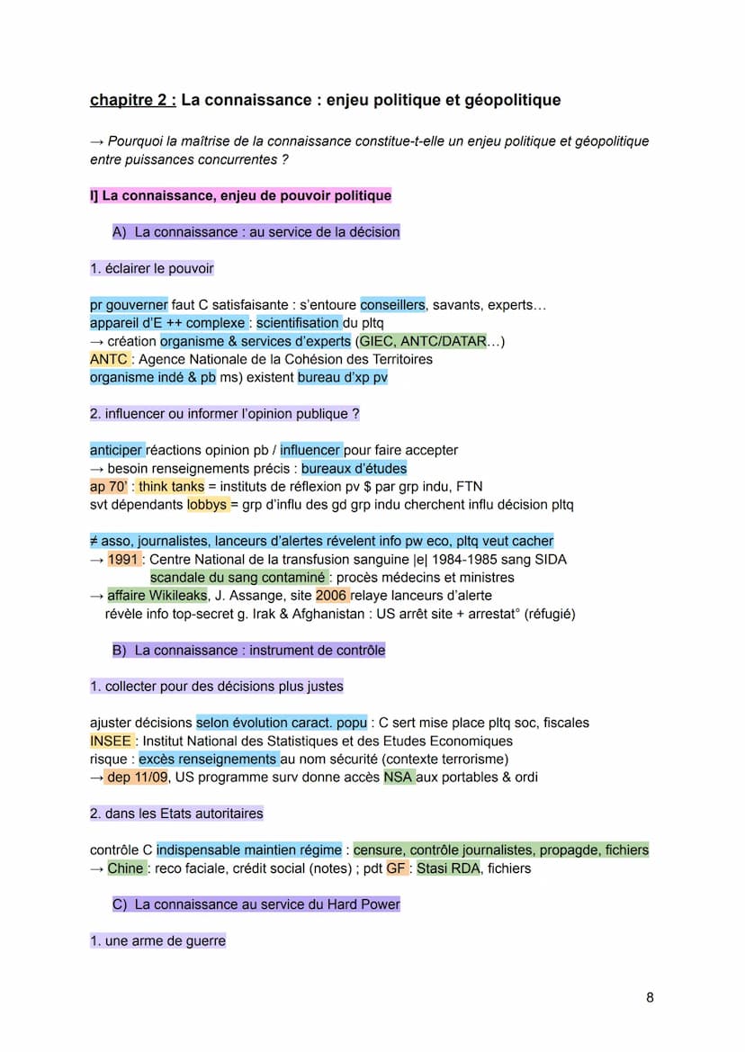 La connaissance
chapitre introductif : La place de la connaissance dans le monde
contemporain : vers une société de la connaissance ?
→ Qu'e