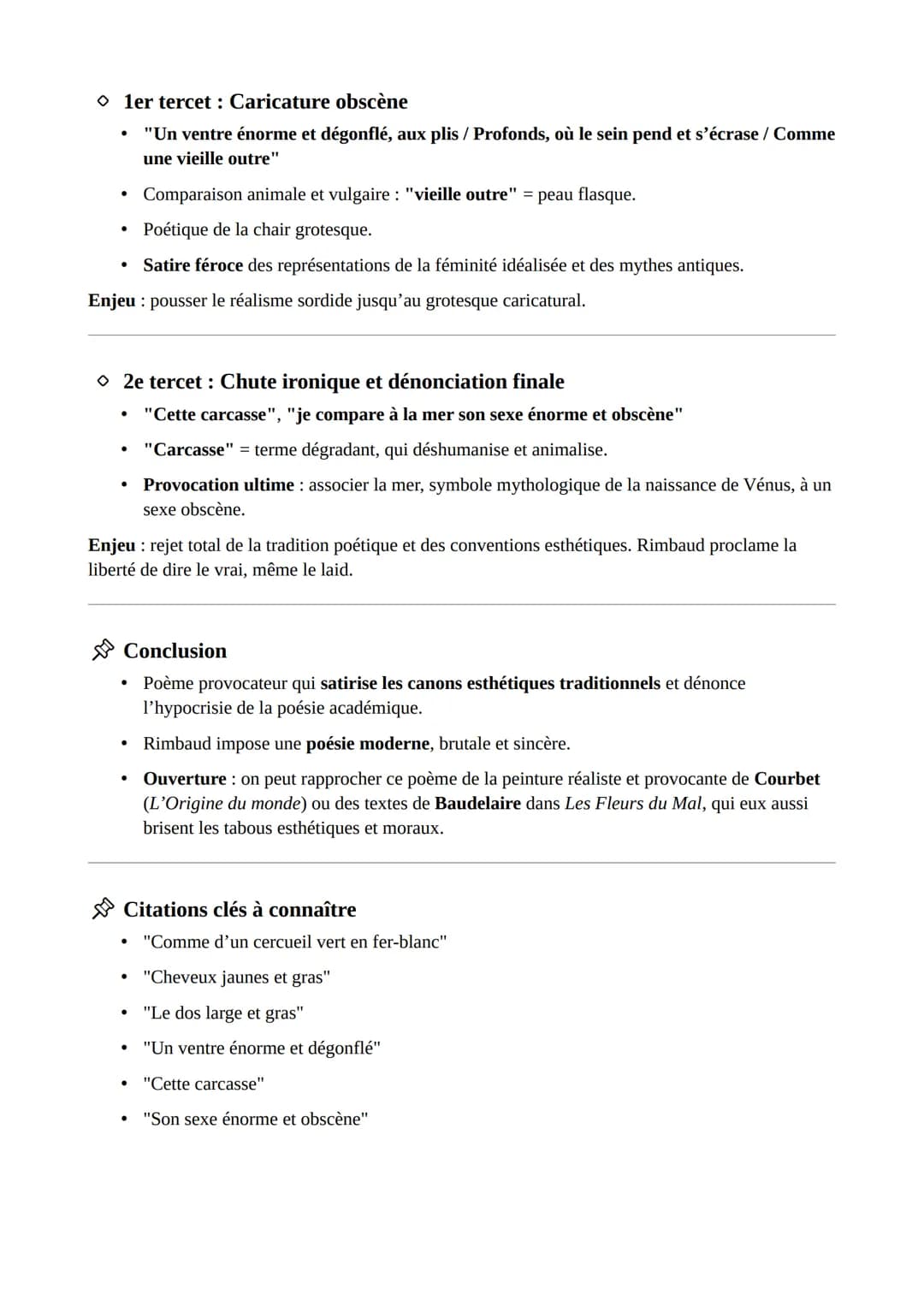 --- OCR Start ---
FICHE D'ORAL - VÉNUS ANADYOMÈNE -
ARTHUR RIMBAUD
Présentation de l'auteur et de l'œuvre
- Arthur Rimbaud (1854-1891), poèt
