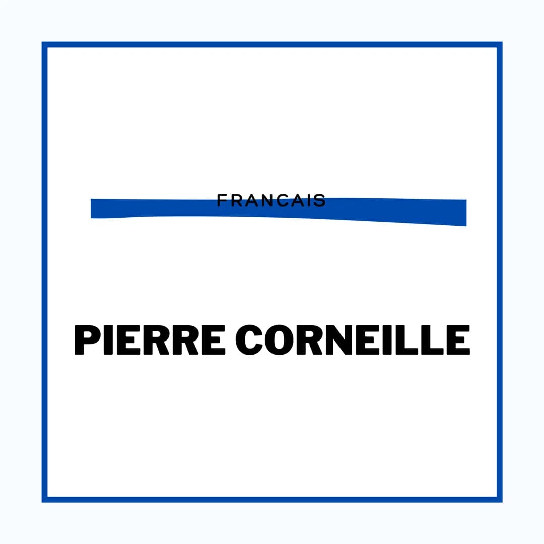FRANCAIS
PIERRE CORNEILLE CORNEILLE
1606-1684
Poète et dramaturge du
17/18ème siècle
Il participe au développement du mouvement
du classicis