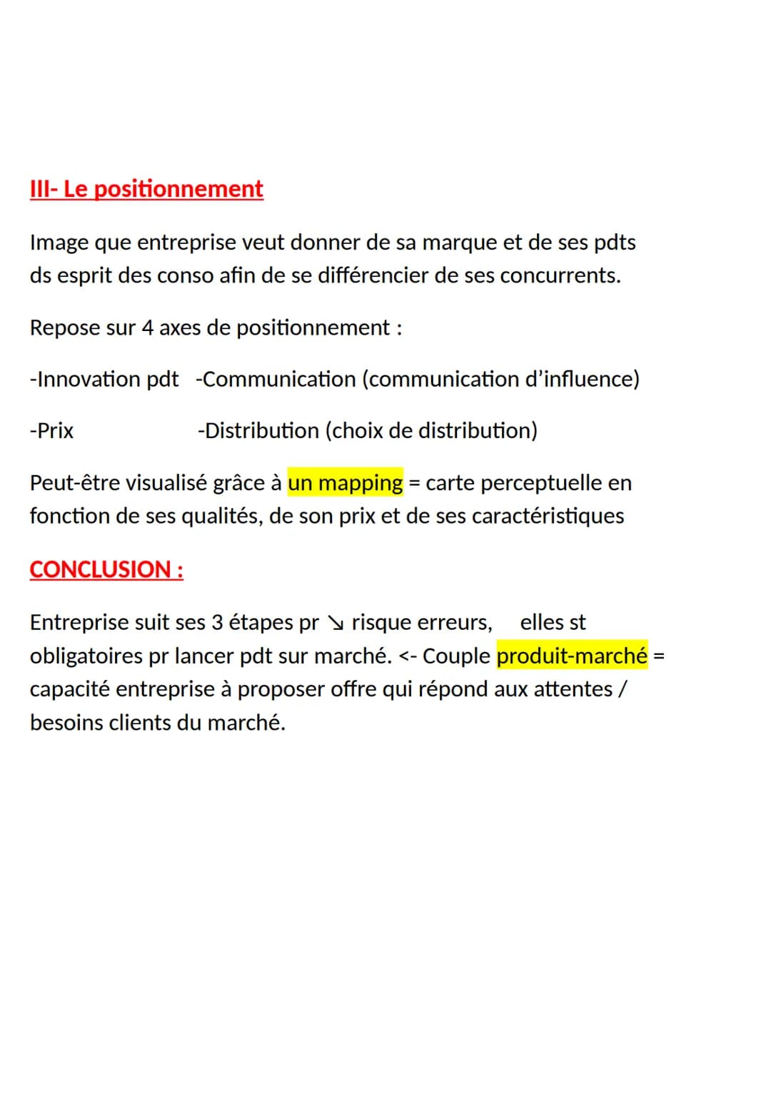 Mercatique : Chp1 : Segmentation, ciblage et positionnement
Personnalisation produits :
1) -Segmenter le marché 2) -Cibler personnes concern
