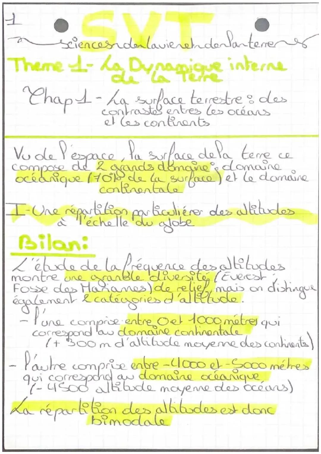 La surface terrestre 