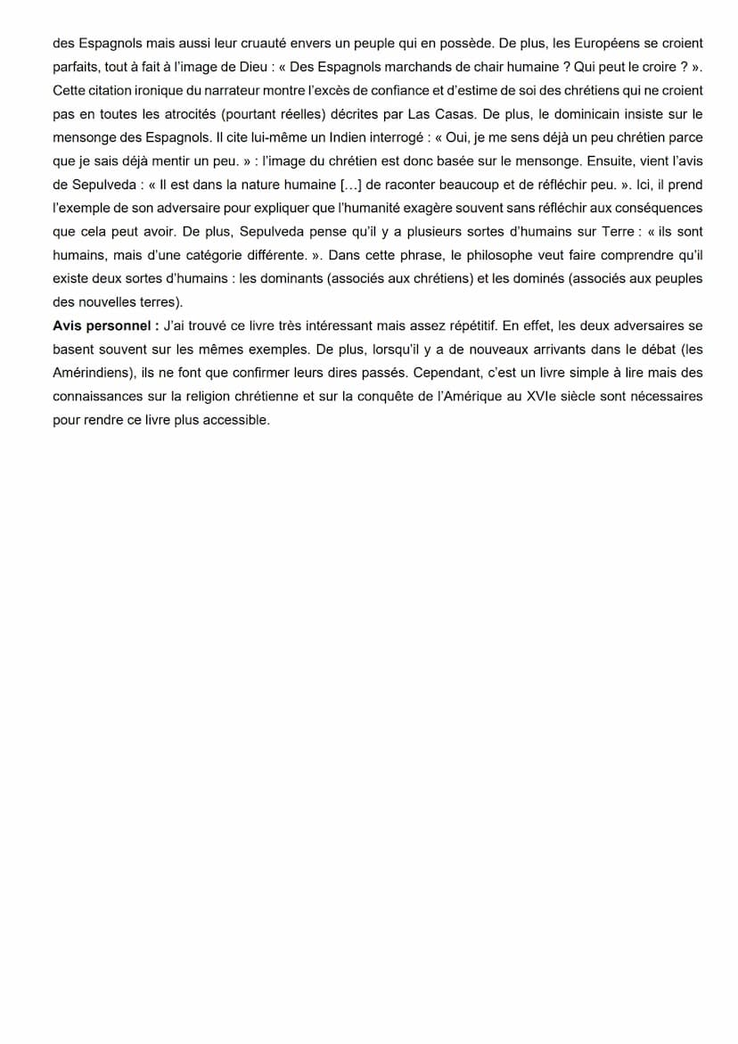 Fiche de lecture
Titre : La controverse de Valladolid
Auteur : Jean-Claude Carrière
Genre: Roman historique
Contexte : Au XVIIe siècle, l'Eu