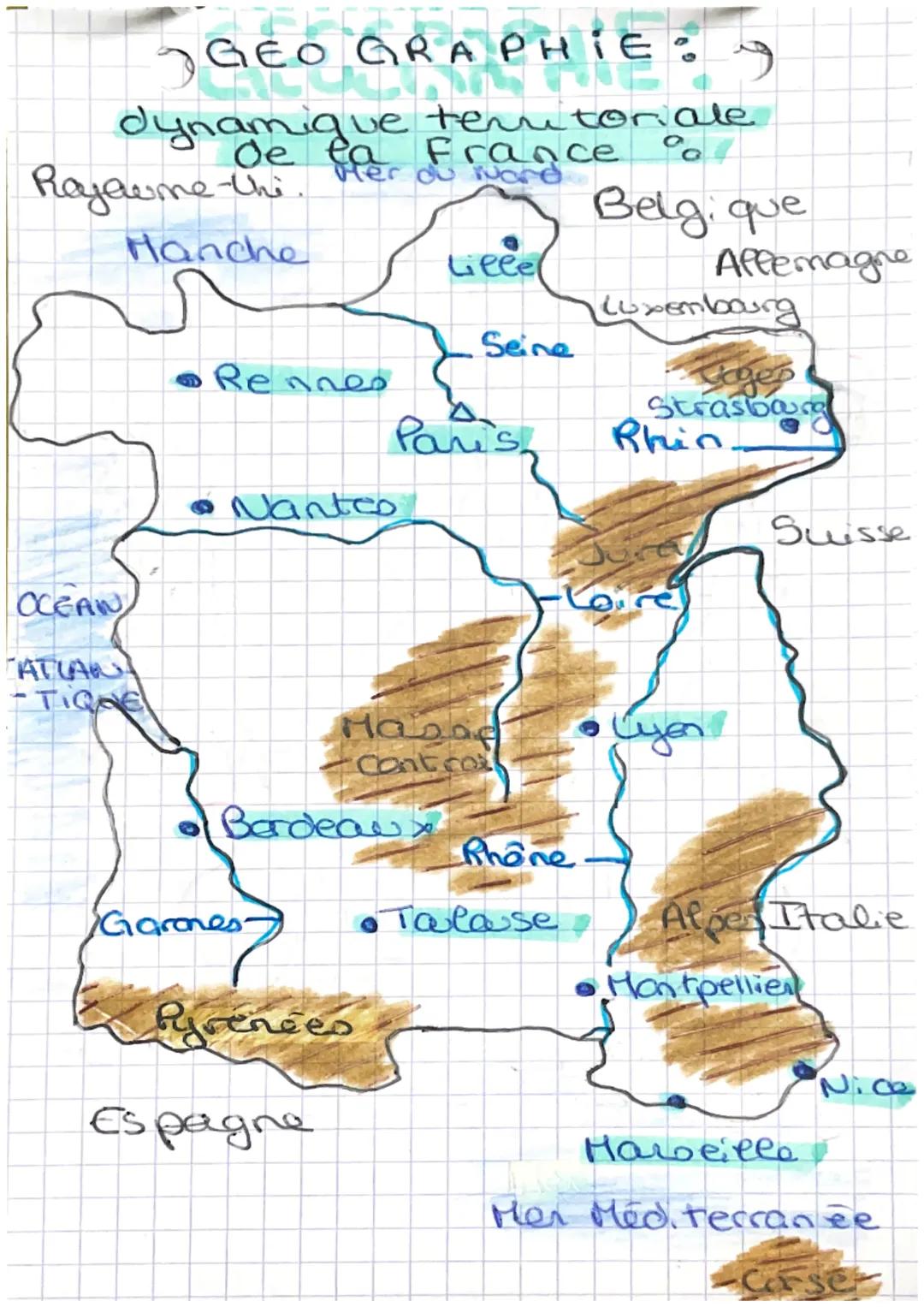 GÉOGRAPHIE :
dynamique territoriale
de France
Royaume-the. Her of ward
Manche
OCEAN
TATIAN
-TIQNE
Rennes
• Nantes
Garones
Berdeau
Pyrénées
E