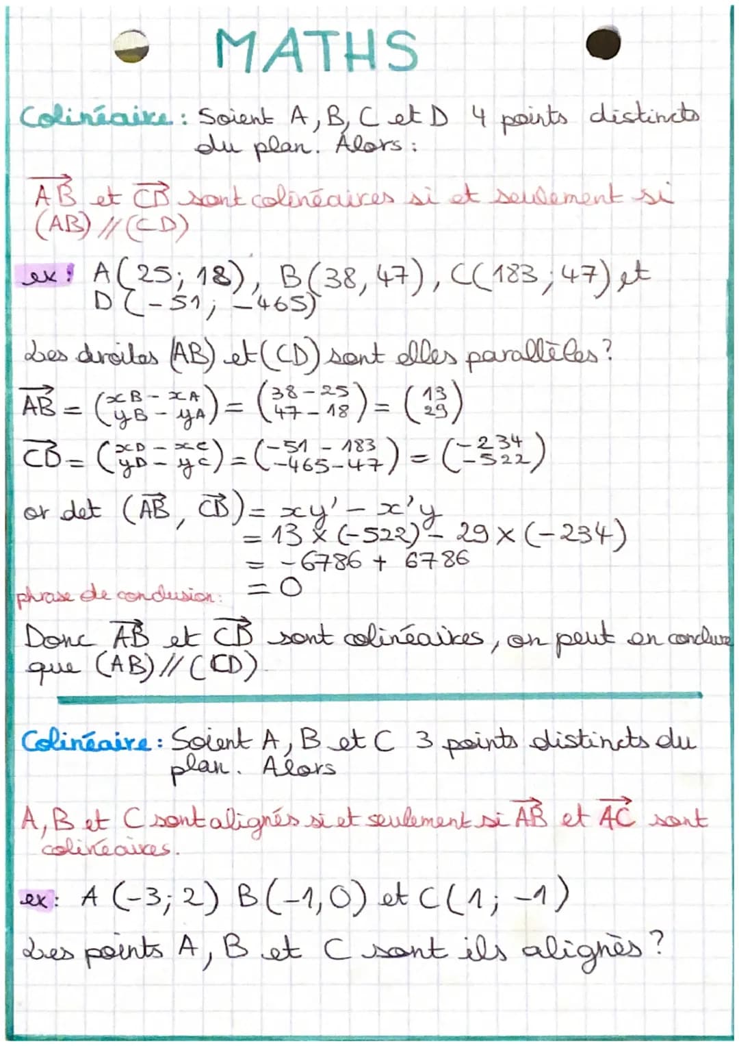 MATHS
Les secteurs
Vecteur du plan: noté te par ex, c'est l'objet
i
ex
A
AB
mathématique qui correspond à une
translation du plan caractéris